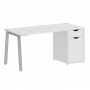 Home Office Стол письменный VR.SP-3-158.1.A Белый/Серый металл 1580*720*750