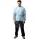 Халат н/с, на завязк, рук.манж, дл.140см, XXL,пл 25, голуб, 10 шт/уп