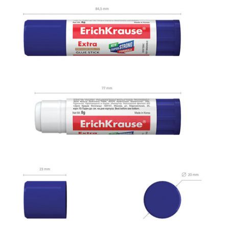 Клей-карандаш ERICH KRAUSE, 8 г, 4433 Клей-карандаш ERICH KRAUSE, 8 г, 4433