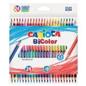Карандаши двусторонние CARIOCA "Bi-color", 24 штуки, 48 цветов, трехгранные, грифель 3 мм, натуральное дерево, 43031 Карандаши двусторонние CARIOCA "Bi-color", 24 штуки, 48 цветов, трехгранные, грифель 3 мм, натуральное дерево, 43031
