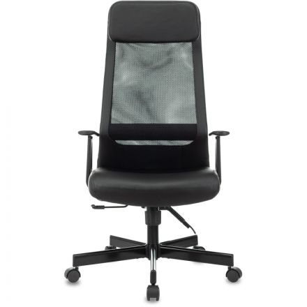 Кресло VB_EChair-651 TPU кожзам черный, сетка черая,металл Кресло VB_EChair-651 TPU кожзам черный, сетка черая,металл