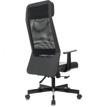 Кресло VB_EChair-651 TPU кожзам черный, сетка черая,металл Кресло VB_EChair-651 TPU кожзам черный, сетка черая,металл