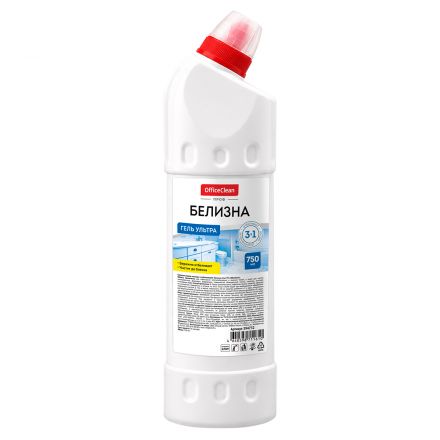Средство чистящее отбеливающее OfficeClean "Белизна-гель", ультра, 3в1 хлор, 750мл
