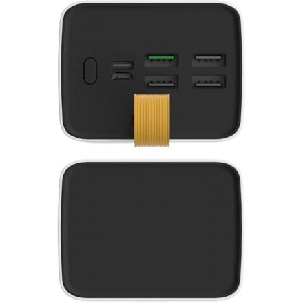 Внешний аккумулятор PERO PB08 40000 mAh,Li-Pol,output USB-C + 4USB-A,белый