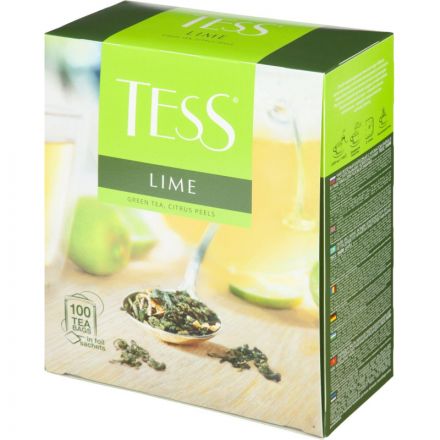 Чай TESS Лайм зеленый с добавками 100 пак/уп, 0920-09 Чай TESS Лайм зеленый с добавками 100 пак/уп, 0920-09