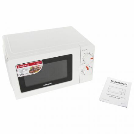 Микроволновая печь SONNEN MW2070B-6MW, 20 л, 700 Вт, таймер, механическое управление, белая, 454651 Микроволновая печь SONNEN MW2070B-6MW, 20 л, 700 Вт, таймер, механическое управление, белая, 454651