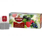 Чай черный в пакетиках Майский Лесные Ягоды, 1,5грx25шт