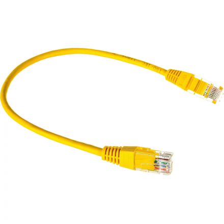 Патч-корд TWT TWT-45-45-0.3-YL UTP кат.5e, 0.3 м, желтый