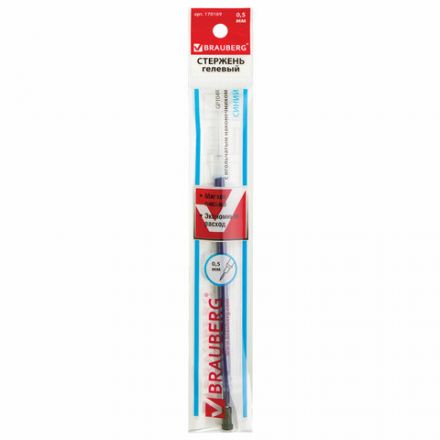 Стержень гелевый BRAUBERG 130 мм, СИНИЙ, игольчатый узел 0,5 мм, линия письма 0,35 мм, 170169 Стержень гелевый BRAUBERG 130 мм, СИНИЙ, игольчатый узел 0,5 мм, линия письма 0,35 мм, 170169