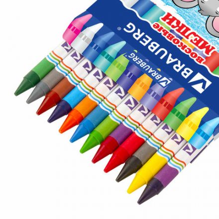 Восковые мелки BRAUBERG, НАБОР 12 цветов, 222962 Восковые мелки BRAUBERG, НАБОР 12 цветов, 222962