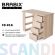 Стол письменный/компьютерный BRABIX "Scandi CD-016", 1100х500х750 мм, 4 ящика, дуб сонома, 641892, ЦБ013707-2