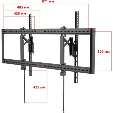 Кронштейн UNITEKI FM512LARGE для Тв или монитора, 55-120″, наклон, поворот