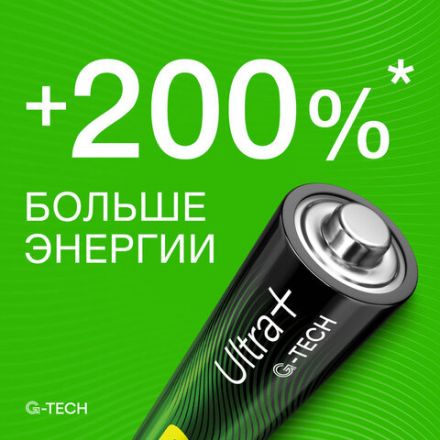 Батарейки КОМПЛЕКТ 4 шт., GP Ultra Plus G-Tech, AA (LR6), алкалиновые, пальчиковые, 15AUPA21-2CRSB4 Батарейки КОМПЛЕКТ 4 шт., GP Ultra Plus G-Tech, AA (LR6), алкалиновые, пальчиковые, 15AUPA21-2CRSB4