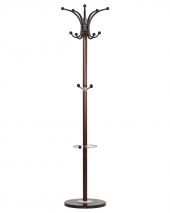 Вешалка напольная DOBRIN CLYDE, чёрный мрамор, коричневый под дерево