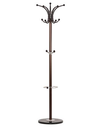 Вешалка напольная DOBRIN CLYDE, чёрный мрамор, коричневый под дерево Вешалка напольная DOBRIN CLYDE, чёрный мрамор, коричневый под дерево
