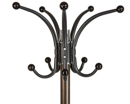 Вешалка напольная DOBRIN CLYDE, чёрный мрамор, коричневый под дерево Вешалка напольная DOBRIN CLYDE, чёрный мрамор, коричневый под дерево