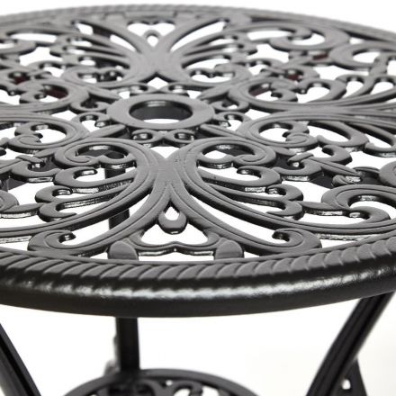 Комплект Secret De Maison Romance (стол +2 стула) алюминиевый сплав, D60/H67, 53х41х89см, черный Комплект Secret De Maison Romance (стол +2 стула) алюминиевый сплав, D60/H67, 53х41х89см, черный