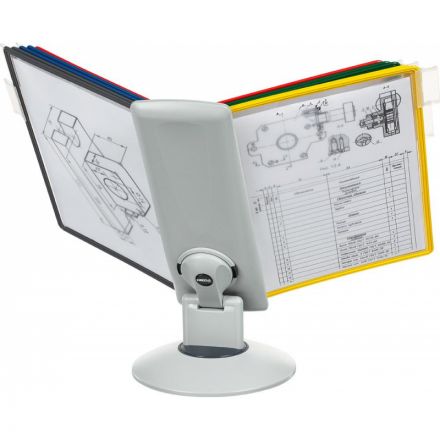 Демосистема настольная вращающаяся Promega office 10 панелей серая Демосистема настольная вращающаяся Promega office 10 панелей серая