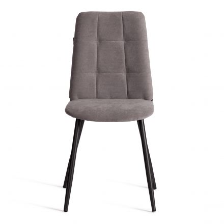 Стул обеденный Asti TREND, велюр, серый/чёрный, 29