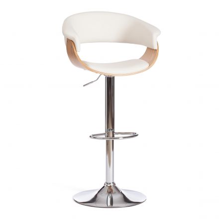 Барный стул VIMTA (mod.4021S), металл/дерево/экокожа, 60х51х91,5-112,5 см, высота сиденья 61,5-82,5 см, белый/натуральный/хром Барный стул VIMTA (mod.4021S), металл/дерево/экокожа, 60х51х91,5-112,5 см, высота сиденья 61,5-82,5 см, белый/натуральный/хром