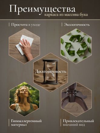 Стол обеденный раздвижной Коппола/Coppola бук, МДФ, 140-180х80х77см, темный орех (тобако), узор прямой
