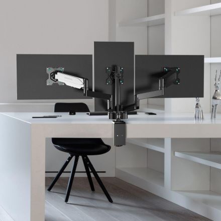 Кронштейн Onkron (держатель) для трех мон. 13-32, настольный, черный G280 Кронштейн Onkron (держатель) для трех мон. 13-32, настольный, черный G280