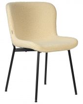 Стул обеденный DOBRIN MILO, черные ножки, кремовый букле (UF992-02) Стул обеденный DOBRIN MILO, черные ножки, кремовый букле (UF992-02)