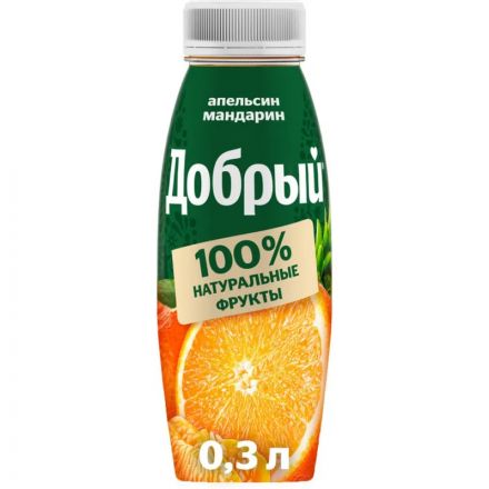 Нектар Добрый апельсин мандарин ПЭТ 0,3л Нектар Добрый апельсин мандарин ПЭТ 0,3л