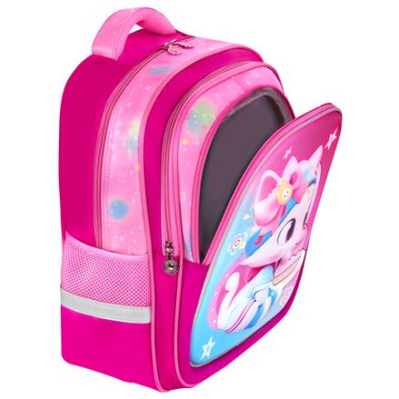 Рюкзак BRAUBERG KIDS FLOSSY, 2 отделения, 3 кармана, "Sweet Kitten", 3D-панель, 40х28х18 см, 273180