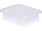 Контейнер п/п 0,34л. прямоугольный, под запайку, с белой крышкой цв. белый