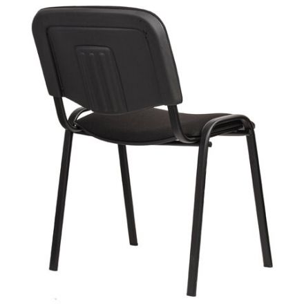 Стул для персонала и посетителей "ИЗО", черный каркас, ткань черная, В-14/С-11