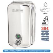 Дозатор для жидкого мыла LAIMA PROFESSIONAL INOX (гарантия 3 года), 1 л, нержавеющая сталь, зеркальный, 605393 Дозатор для жидкого мыла LAIMA PROFESSIONAL INOX (гарантия 3 года), 1 л, нержавеющая сталь, зеркальный, 605393