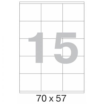 Этикетки самоклеящиеся Promega label (Комус) 70х57 мм 15 штук на листе белые (100 листов в упаковке)