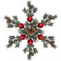 Украшение НГ подвесное из полипропилена и ПВХ,с шишкой 6,5х42х42 арт.92458