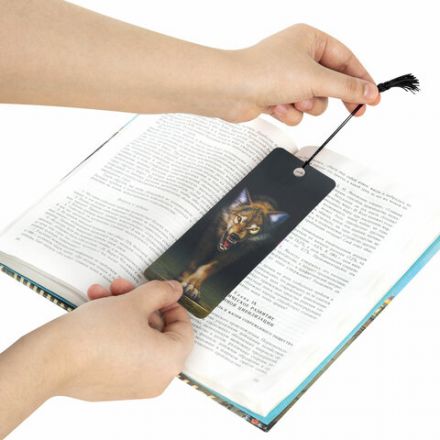 Закладка для книг с линейкой 3D-ОБЪЕМНАЯ BRAUBERG, "Волк", с декоративным шнурком, 125756 Закладка для книг с линейкой 3D-ОБЪЕМНАЯ BRAUBERG, "Волк", с декоративным шнурком, 125756