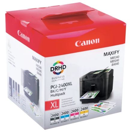 Картридж струйный CANON (PGI-2400XL BK/C/M/Y) iB4040/MB5040/MB5340, КОМПЛЕКТ, оригинальный, 4 цвета, 9257B004 Картридж струйный CANON (PGI-2400XL BK/C/M/Y) iB4040/MB5040/MB5340, КОМПЛЕКТ, оригинальный, 4 цвета, 9257B004