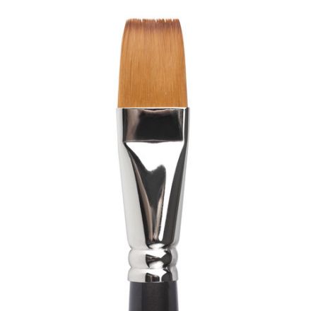 Кисть художественная профессиональная BRAUBERG ART CLASSIC, синтетика мягкая под колонок, плоская, № 22, короткая ручка, 200706 Кисть художественная профессиональная BRAUBERG ART CLASSIC, синтетика мягкая под колонок, плоская, № 22, короткая ручка, 200706