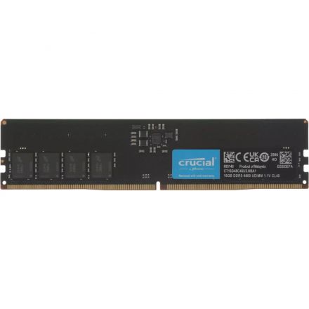 Модуль памяти Crucial DDR5 DIMM 16GB 4800Мгц(CT16G48C40U5) Модуль памяти Crucial DDR5 DIMM 16GB 4800Мгц(CT16G48C40U5)