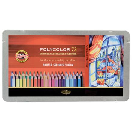 Карандаши цветные художественные KOH-I-NOOR "Polycolor", 72 цвета, 3,8 мм, металлическая коробка, 3827072001PL Карандаши цветные художественные KOH-I-NOOR "Polycolor", 72 цвета, 3,8 мм, металлическая коробка, 3827072001PL