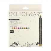 Набор маркеров для скетчинга SKETCH&ART Металлик 10 цв 22-0097