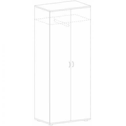 Гардероб IN Рондо Ш11 береза 804х450х2149 Гардероб IN Рондо Ш11 береза 804х450х2149