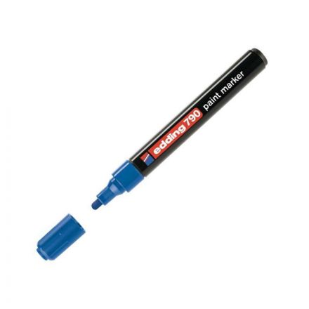 Маркер пеинт лаковый Edding E 790/3 синий (Толщина линии письма 2-3 мм)