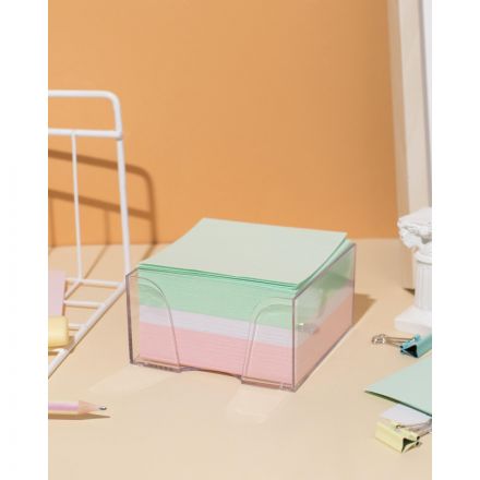 Блок для записей Attache 90x90x50 мм разноцветный в боксе (плотность 80-100 г/кв.м)