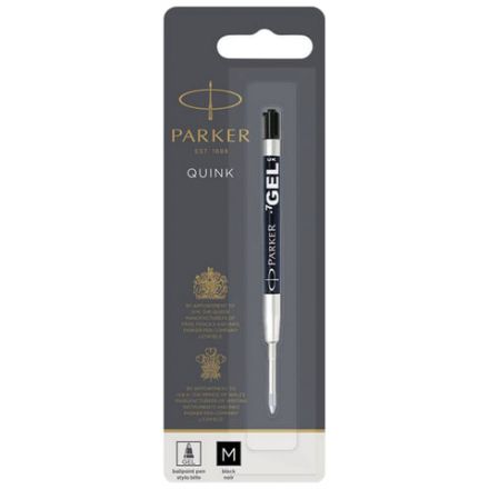 Стержень гелевый PARKER "Quink Gel", металлический, 98 мм, узел 0,7 мм, блистер, черный, 1950344 Стержень гелевый PARKER "Quink Gel", металлический, 98 мм, узел 0,7 мм, блистер, черный, 1950344