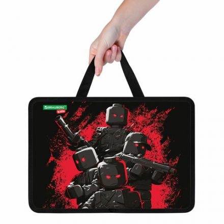 Папка на молнии с ручками BRAUBERG KIDS А4, 1 отделение, пластик, 100 мм, "Terrible fighters", 273377 Папка на молнии с ручками BRAUBERG KIDS А4, 1 отделение, пластик, 100 мм, "Terrible fighters", 273377