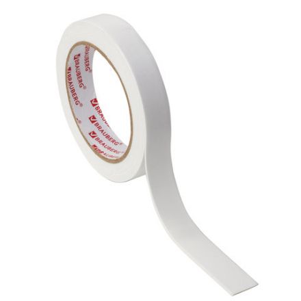 Клейкая двухсторонняя лента 19 мм х 3,5 м, НА ВСПЕНЕННОЙ ОСНОВЕ, 1 мм, прочная, BRAUBERG, 228326