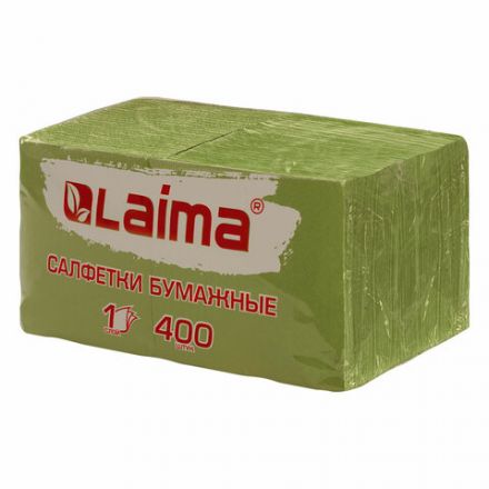 Салфетки бумажные 400 шт., 24х24 см, "Big Pack", зелёные, 100% целлюлоза, LAIMA, 114728 Салфетки бумажные 400 шт., 24х24 см, "Big Pack", зелёные, 100% целлюлоза, LAIMA, 114728