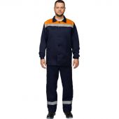 Костюм рабочий летний муж. л16-КБР с СОП син/оранж (р.52-54) 170-176