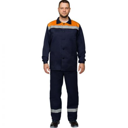 Костюм рабочий летний муж. л16-КБР с СОП син/оранж (р.52-54) 170-176 Костюм рабочий летний муж. л16-КБР с СОП син/оранж (р.52-54) 170-176