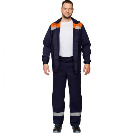 Костюм рабочий летний муж. л16-КБР с СОП син/оранж (р.52-54) 170-176 Костюм рабочий летний муж. л16-КБР с СОП син/оранж (р.52-54) 170-176
